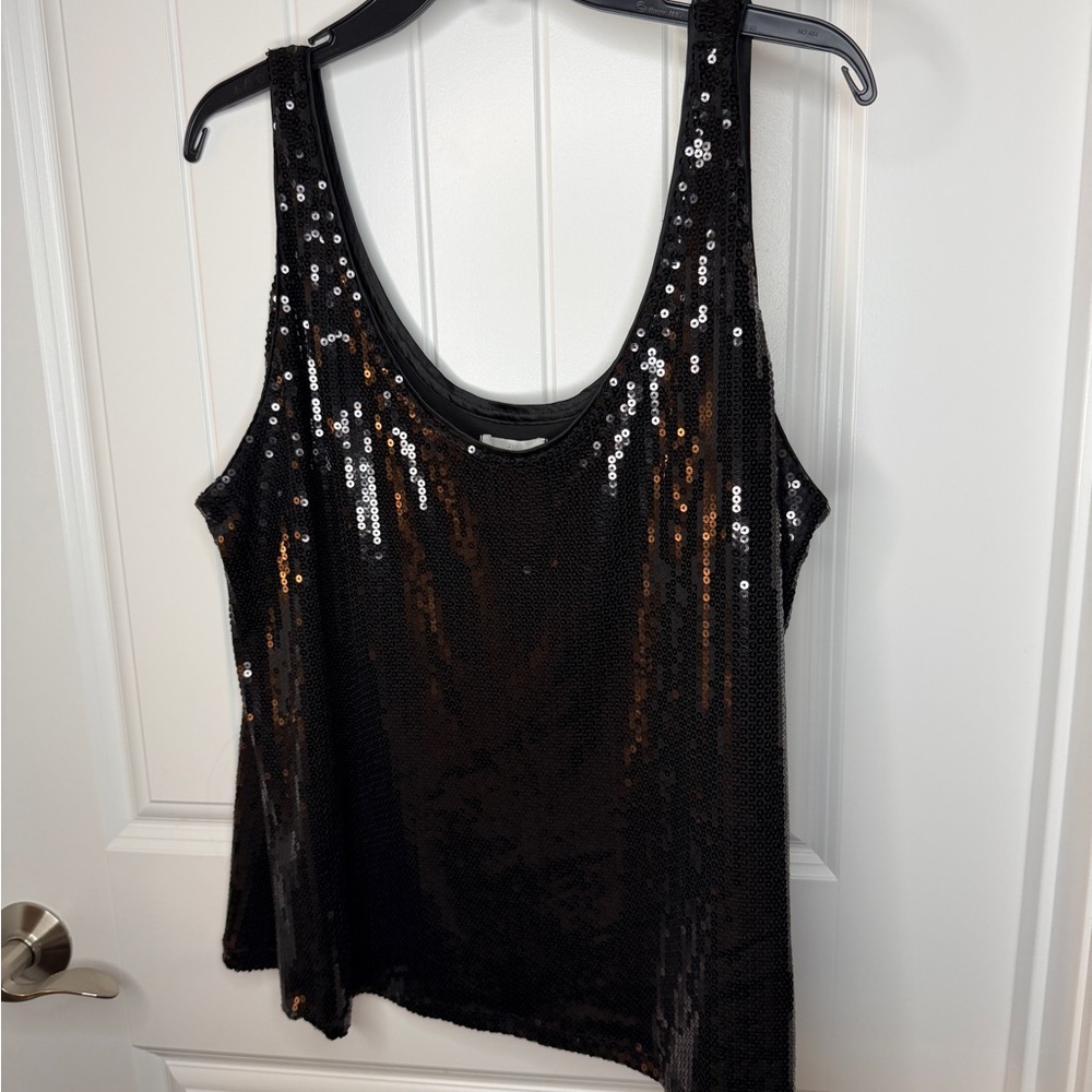 H&M Black Sequin Tank Top